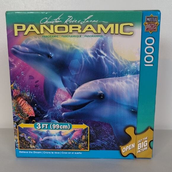 NIB Christian Reese Lassen Believe the Dream Panoramic Jigsaw Puzzle - Picture 1 of 7